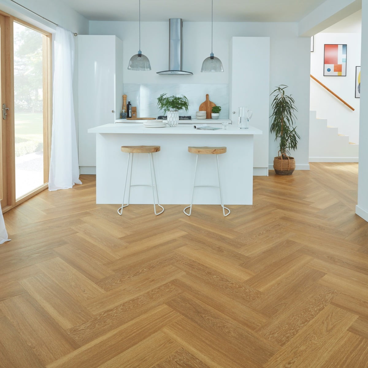 Rigid Core Herringbone Golden Brushed Oak SM-VGW122T-RKP