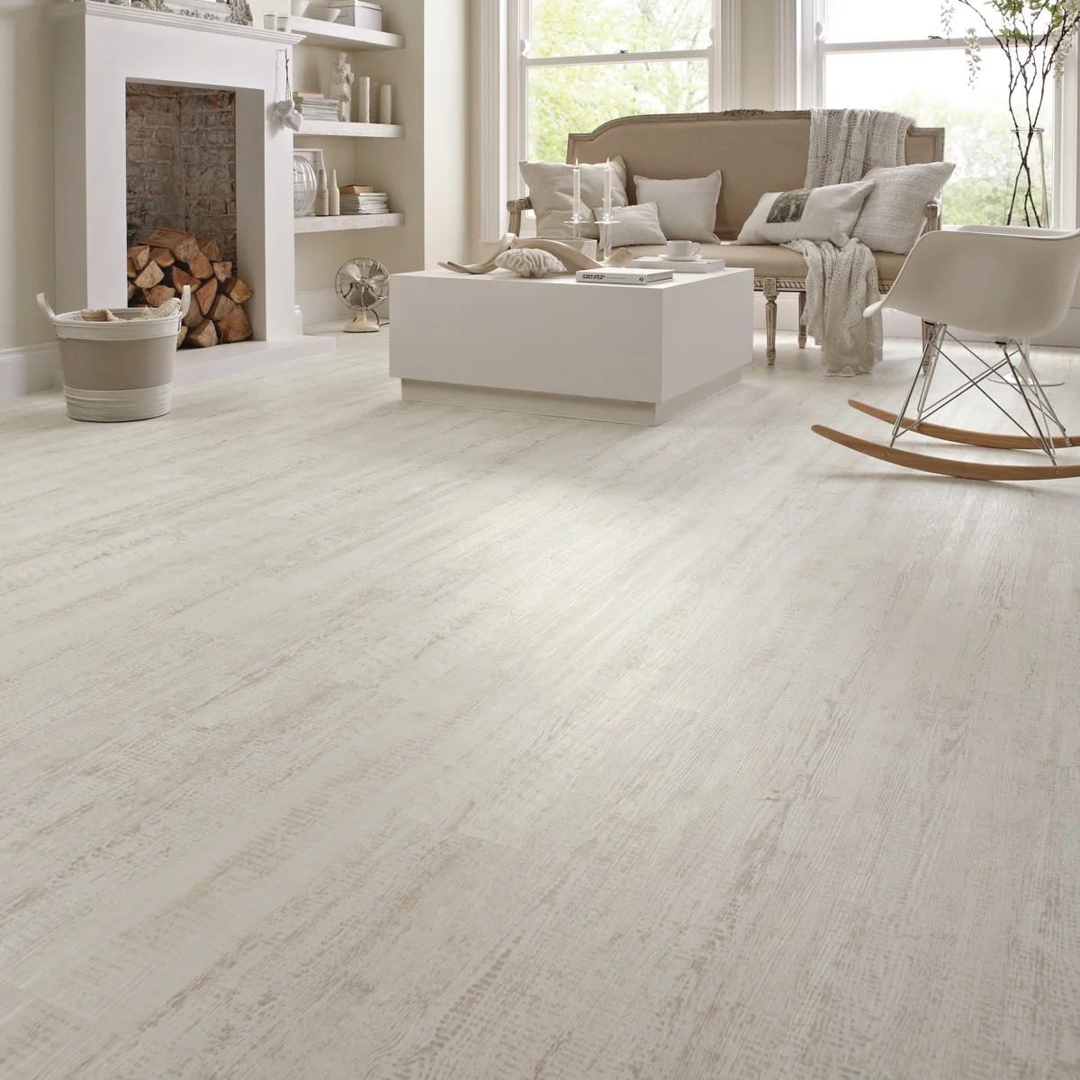 Rigid Core White Painted Oak SCB-KP105-6