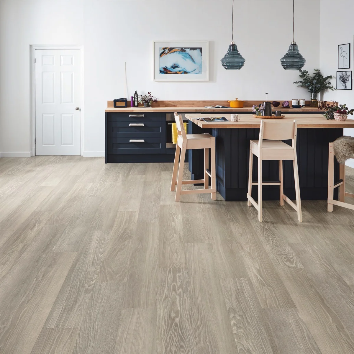 Rigid Core White Painted Oak SCB-KP105-6