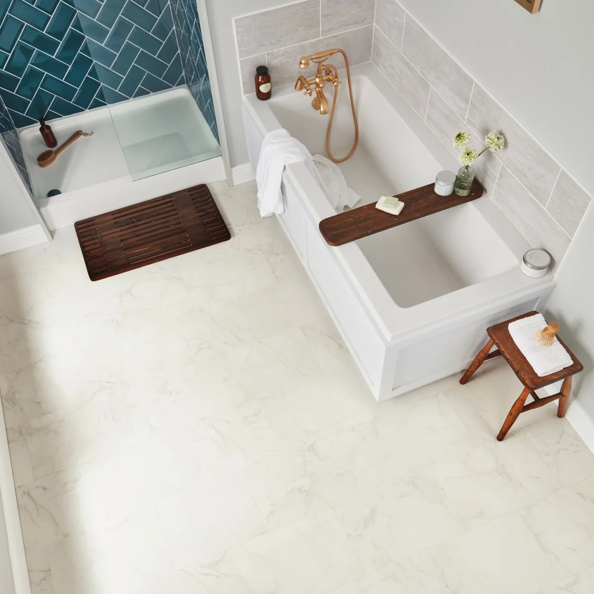 Rigid Core White Painted Oak SCB-KP105-6